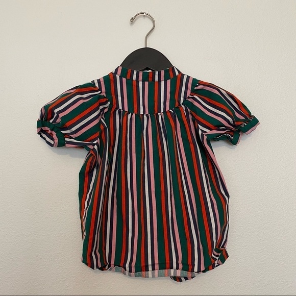 Stem striped puff sleeve button front infant dress sz.12 months - Picture 4 of 4